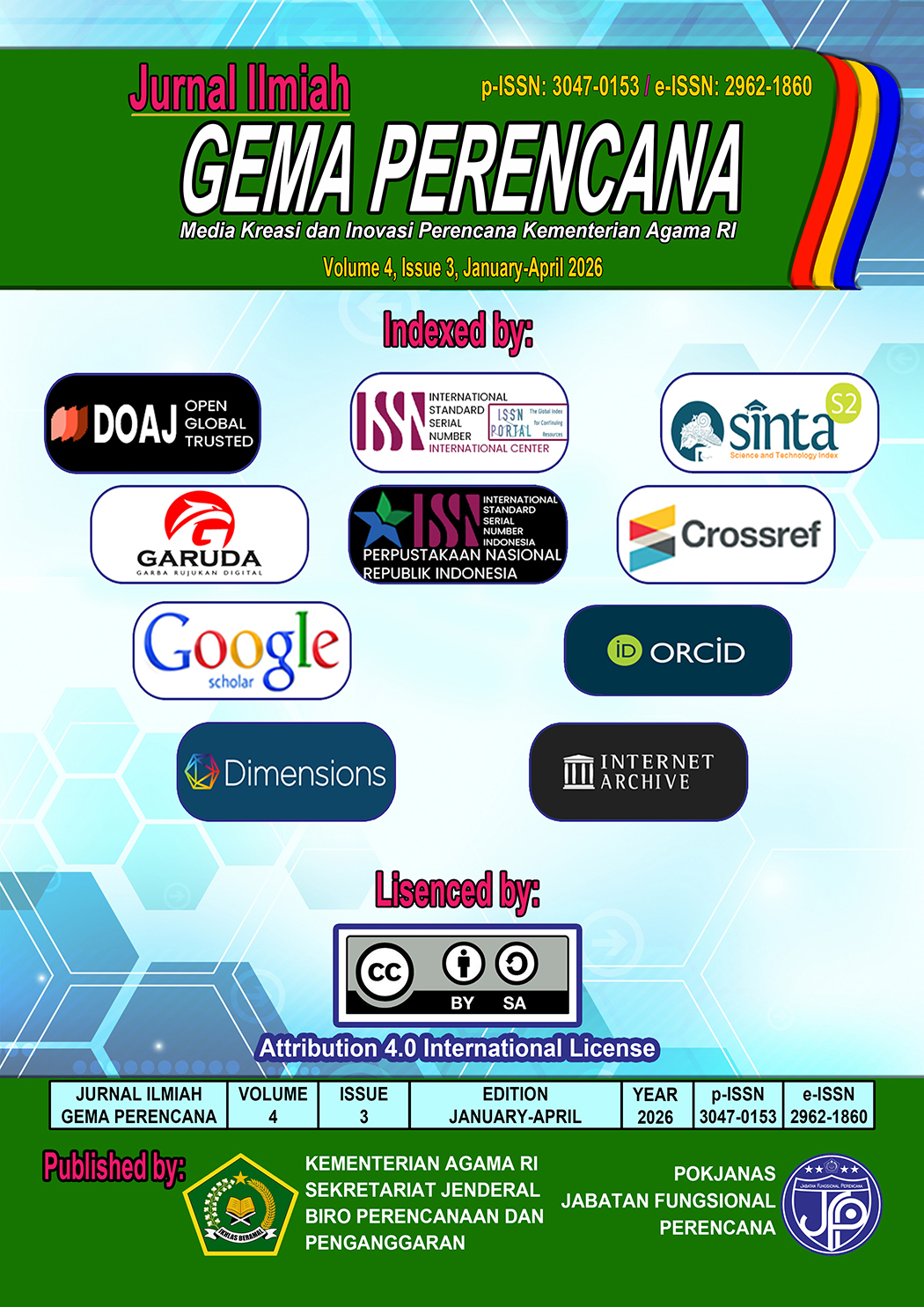 					View Vol. 4 No. 3 (2026): Jurnal Ilmiah Gema Perencana
				